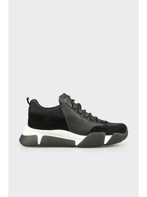 Elle Black Leather Men's Sneakers