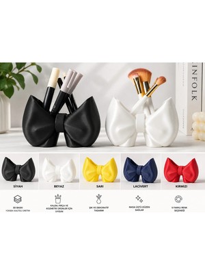 Maison Luré 3D Baskı Fiyonk Kalemlik ve Makyaj Fırçalık Organizer, Şık ve Kullanışlı Tasarım