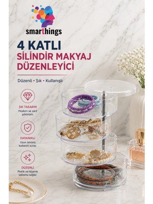 Maison Luré 4 Katlı Şeffaf Akrilik Makyaj ve Takı Organizeri Makyaj & Takı Organizeri
