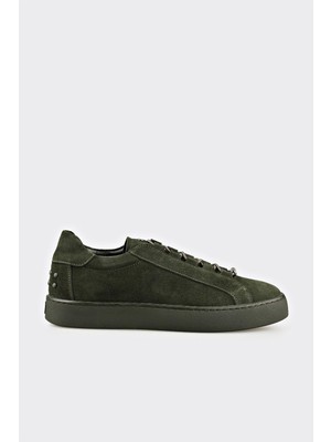 Elle Khaki Leather Men's Casual Shoes
