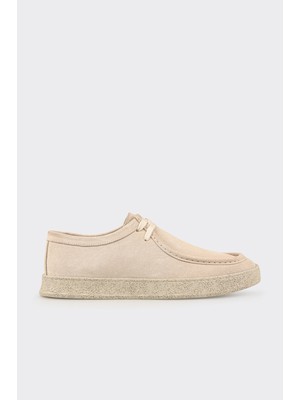 Elle Beige Leather Men's Sneakers
