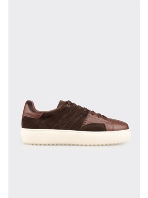 Elle Brown Leather Men's Sneakers