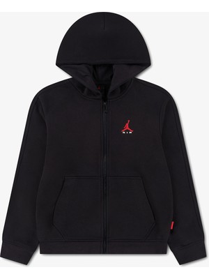 Jordan Jdb Brooklyn Full Zip Kids' Black Sweatshirt