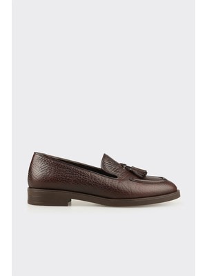 Elle Brown Leather Women's Casual Shoes