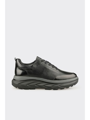 Elle Black Leather Men's Sneakers