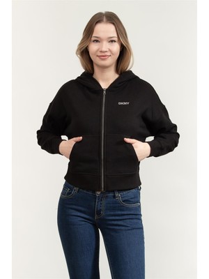 Dkny Kadın Fermuarlı Sweatshirt Siyah