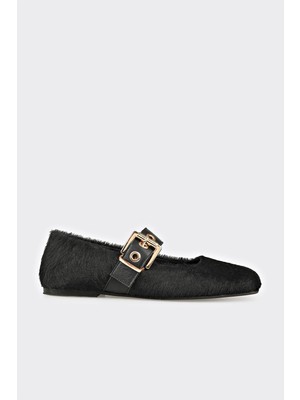 Elle Black Leather Women's Casual Shoes
