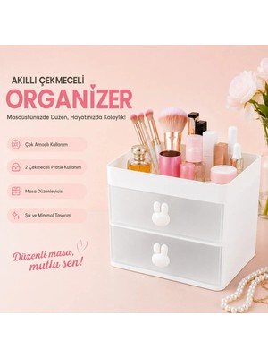 Maison Luré Çok Fonksiyonlu Küçük Masaüstü Organizer, Makyaj ve Kalem Düzenleyici