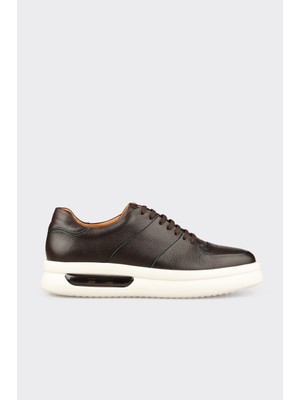 Elle Brown Leather Men's Sneakers