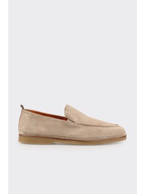 Elle Beige Leather Men's Casual Shoes