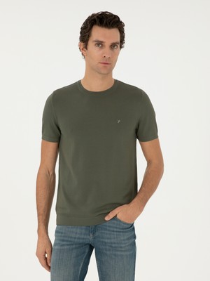 Cacharel Crew Neck Slim Fit Knit T-Shirt