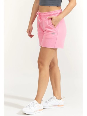 Dkny Metallic Logo Kadın Penye Şort Pembe