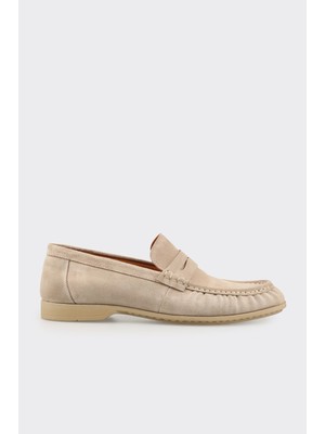 Elle Taupe Leather Men's Casual Shoes