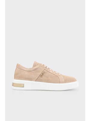 Elle Beige Leather Men's Sneakers