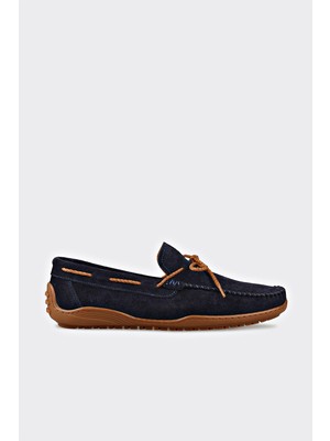 Elle Navy Leather Men's Casual Shoes