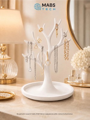 Maison Luré 3D Dekoratif Takı Standı ve Mücevher Ağacı, Organizer Askılığı, 16 cm