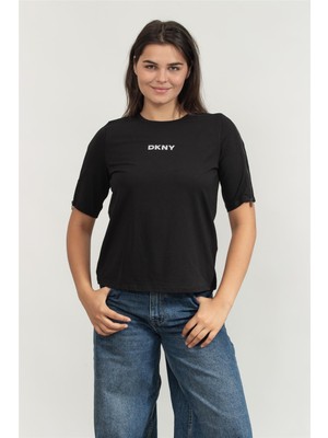 Dkny Kadın Bisiklet Yaka T-Shirt Siyah