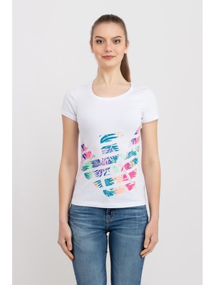 Ea7 Emporio Armani Kadın T-Shirt Beyaz