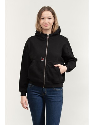 Dkny Kadın Kapüşonlu Sweatshirt Siyah
