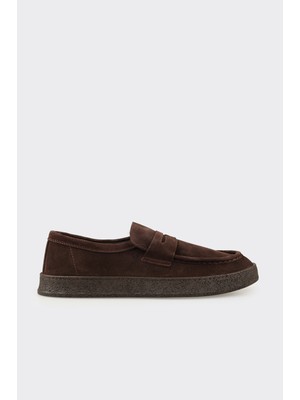 Elle Brown Leather Men's Casual Shoes
