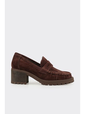 Elle Brown Leather Women's Casual Shoes