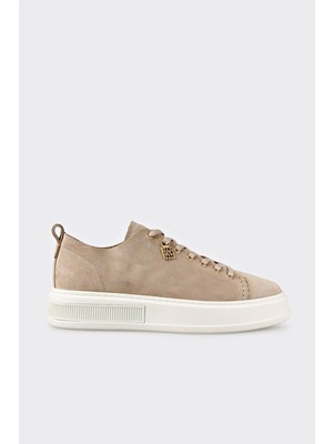 Elle Beige Leather Men's Sneakers