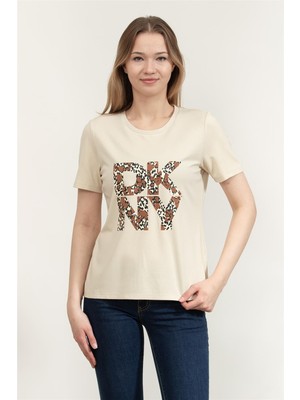 Dkny Kadın Bisiklet Yaka T-Shirt Çok Renkli