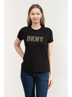 Dkny Kadın Bisiklet Yaka T-Shirt Siyah