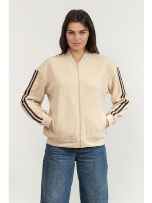 Ea7 Kadın Bisiklet Yaka Sweatshirt Gri