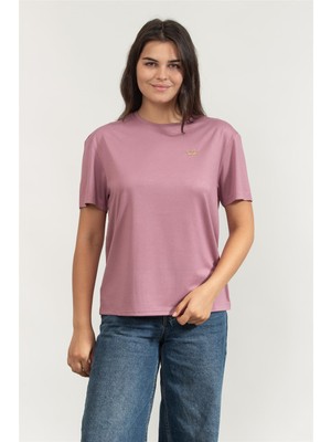 Ea7 Kadın Bisiklet Yaka T-Shirt Çok Renkli