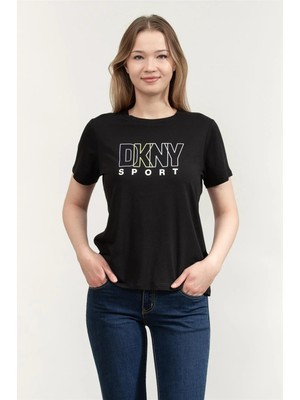 Dkny Kadın Bisiklet Yaka T-Shirt Siyah