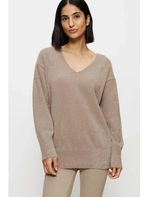 Trıumph Triumph Smart Thermal V-Neck Sweater x Pijama Üstü Taba