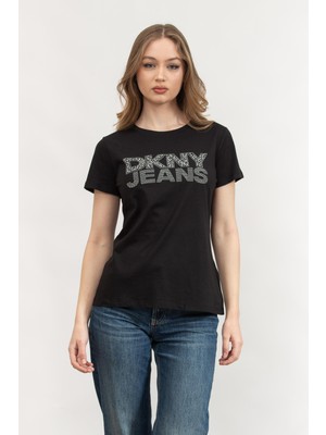 Dkny Kadın Bisiklet Yaka T-Shirt Siyah