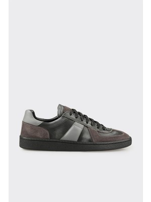 Elle Anthracite Leather Men's Casual Shoes