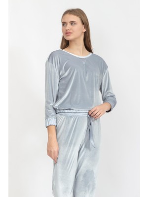Rosaleen Kadife Kadın Pijama Takımı Çok Renkli