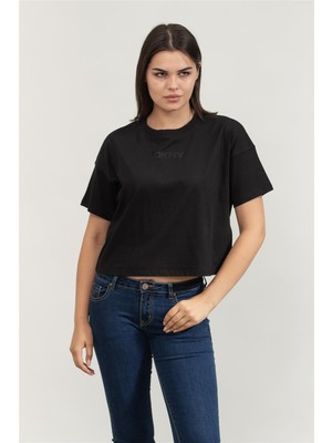 Dkny Kadın Bisiklet Yaka T-Shirt Siyah