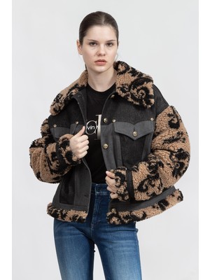 Versace Jeans Couture Mix Kadın Mont Siyah