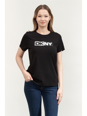 Dkny Kadın Bisiklet Yaka T-Shirt Siyah