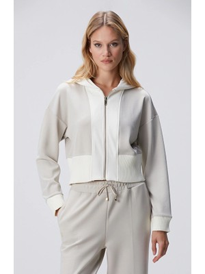 Network Taş Kapüşonlu Crop Sweatshirt