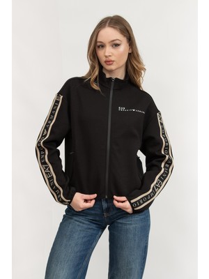 Ea7 Kadın Fermuarlı Sweatshirt Siyah