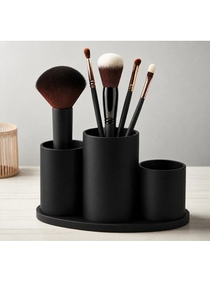 Maison Luré Beyaz Makyaj Fırçalık Organizer, Masaüstü Kozmetik ve Aksesuar Standı