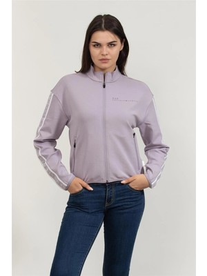 Ea7 Kadın Fermuarlı Sweatshirt Gri
