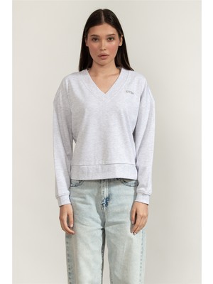 Dkny Metallic Bubble Logo Kadın Eşofman Üstü Çok Renkli
