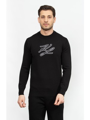 Karl Lagerfeld Erkek Triko Siyah
