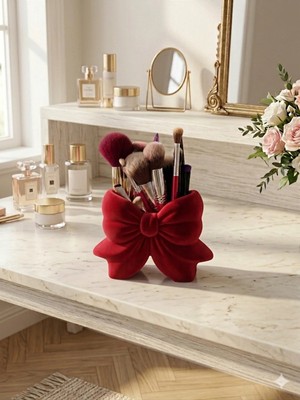 Maison Luré Şık Fiyonk Detaylı Kozmetik Fırçalık Organizer, Dekoratif ve Pratik Kullanım