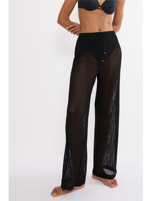 Trıumph Triumph Kadın Beach Mywear Crochet Trousers Plaj Pantolonu Siyah