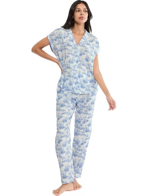 Trıumph Triumph Boyfriend Fit Pw x Kadın Pijama Takımı Mavi