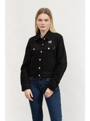 Karl Lagerfeld Kadın Mont Siyah
