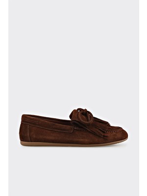 Elle Brown Leather Women's Casual Shoes