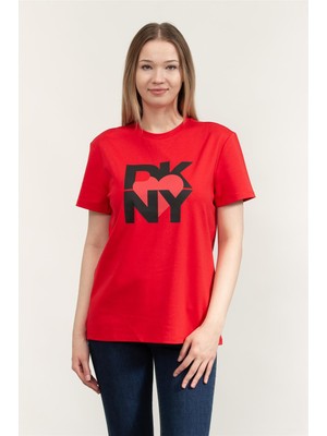 Dkny Kadın Bisiklet Yaka T-Shirt Kırmızı